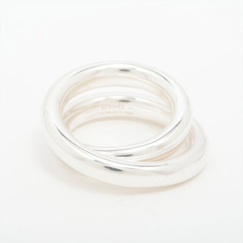HERMES Size: 49 21 Stainless Steel Vertige Ring Silver WS15776