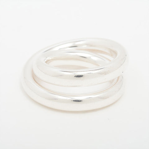 HERMES Size: 49 21 Stainless Steel Vertige Ring Silver WS15776