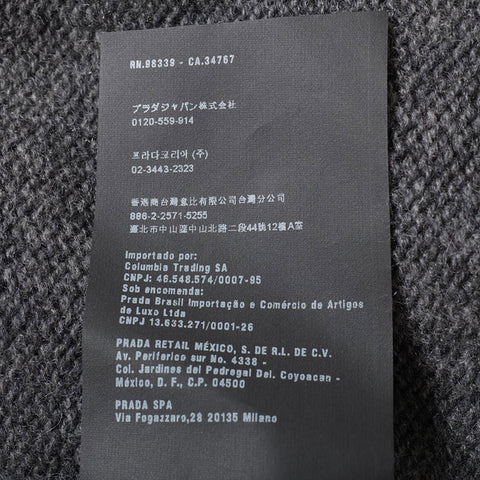 PRADA Size:40 Cashmere Back Open Knit Ribbon 2015 knit gray WS15781