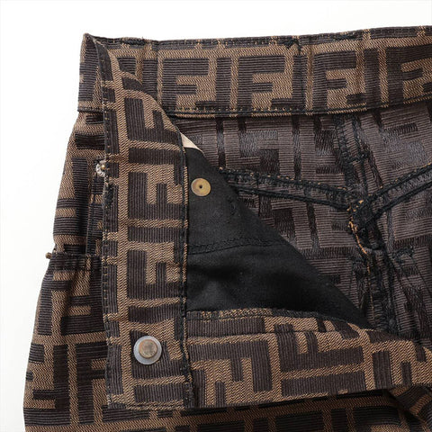 FENDI Size:38 Zucca Tight Mini skirt Brown WS15784