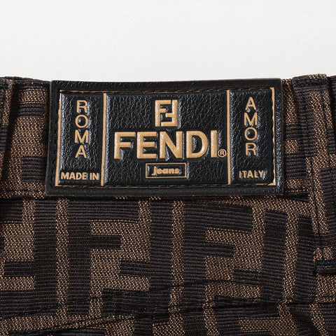FENDI Size:38 Zucca Tight Mini skirt Brown WS15784