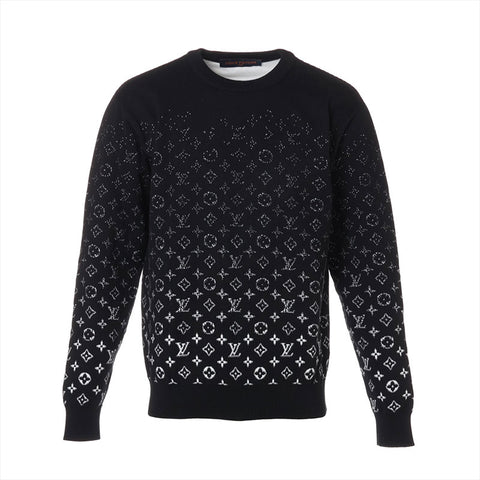 LOUIS VUITTON Size:S Cotton 24 Stainless Steel Knit RM241Q Monogram Gradient knit black WS15786