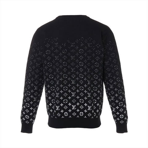 LOUIS VUITTON Size:S Cotton 24 Stainless Steel Knit RM241Q Monogram Gradient knit black WS15786