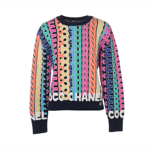 CHANEL Size:36 cashmere P72599 multicolor logo knit multicolor WS15787