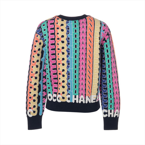 CHANEL Size:36 cashmere P72599 multicolor logo knit multicolor WS15787