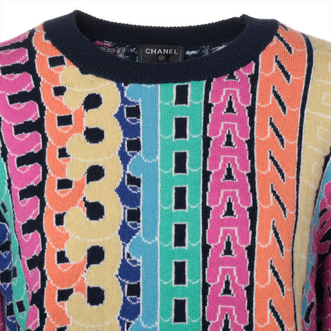 CHANEL Size:36 cashmere P72599 multicolor logo knit multicolor WS15787