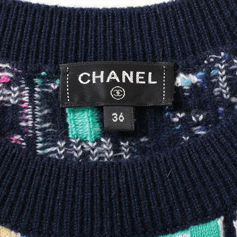 CHANEL Size:36 cashmere P72599 multicolor logo knit multicolor WS15787