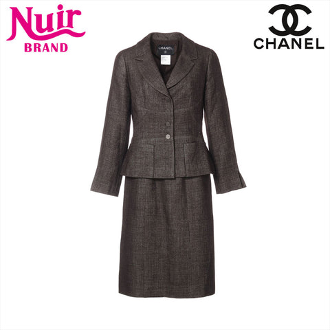 CHANEL Size: 38 Wool 99A Suit Skirt suit Brown WS15788