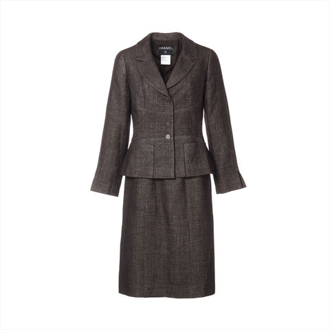 CHANEL Size: 38 Wool 99A Suit Skirt suit Brown WS15788