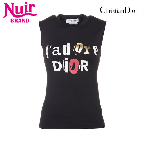 Christian Dior Size: 36 Cotton J'adore Logo Tank top black WS15789