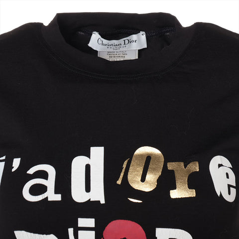 Christian Dior Size: 36 Cotton J'adore Logo Tank top black WS15789