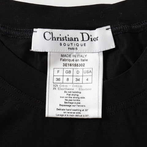 クリスチャンディオール Christian Dior Size:36 コットン ジャドール ロゴ タンクトップ ブラック WS15789
