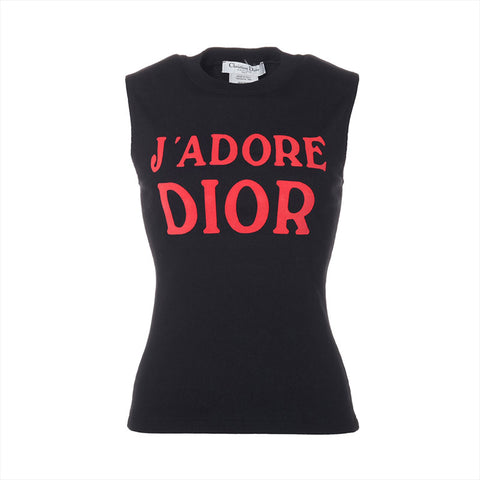 Christian Dior Size:38 Rib Cotton J'adore Tank top black WS15790
