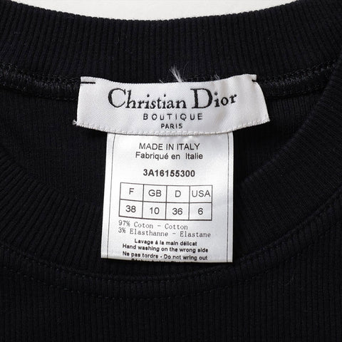 Christian Dior Size:38 Rib Cotton J'adore Tank top black WS15790