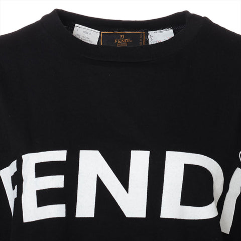 FENDI Cotton logo Short sleeve T-shirt black WS15791