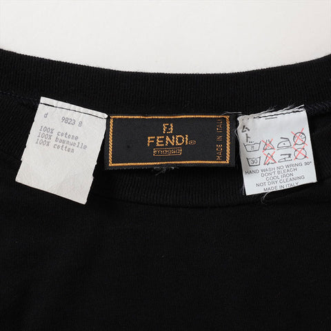 FENDI Cotton logo Short sleeve T-shirt black WS15791