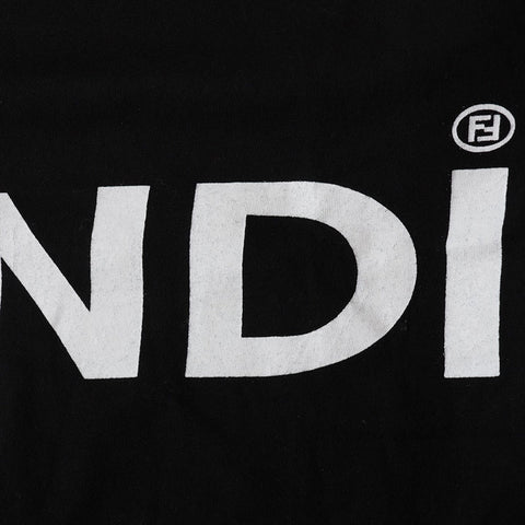 FENDI Cotton logo Short sleeve T-shirt black WS15791