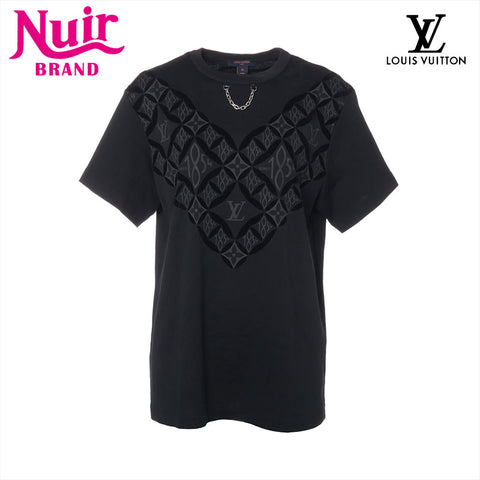 LOUIS VUITTON Size:XL 21Stainless Steel Cotton Monogram Short sleeve T-shirt black WS15793