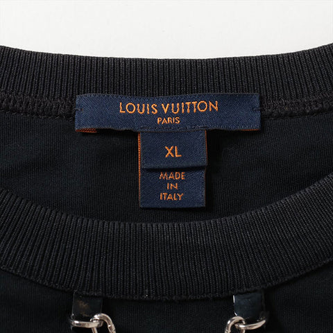 LOUIS VUITTON Size:XL 21Stainless Steel Cotton Monogram Short sleeve T-shirt black WS15793