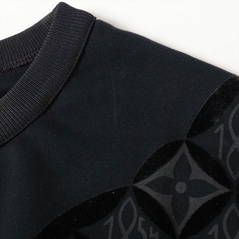 LOUIS VUITTON Size:XL 21Stainless Steel Cotton Monogram Short sleeve T-shirt black WS15793