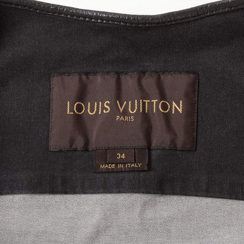 LOUIS VUITTON Size: 34 Cotton Monogram Denim Jacket gray WS15794
