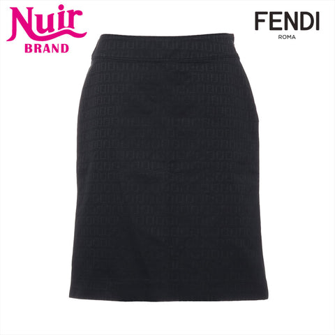 FENDI Size:42 Zucchino Cotton skirt black WS15795