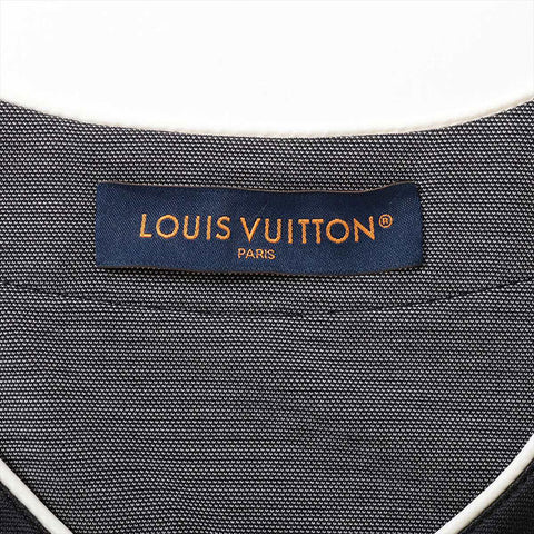LOUIS VUITTON Size:XL Baseball Shirt 23 Stainless Steel Short sleeve shirt black WS15797
