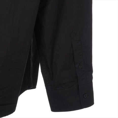 BALENCIAGA Size: L Cotton Back Logo Lifted Collar Shirt 22AW Long sleeve shirt black WS15798