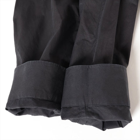 BALENCIAGA Size: L Cotton Back Logo Lifted Collar Shirt 22AW Long sleeve shirt black WS15798