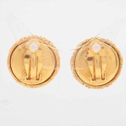 CHANEL 93P Pearl COCO Mark Earring gold WS15800