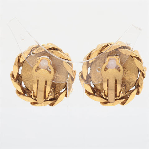 CHANEL 1988 COCO Mark Rhinestone Earring gold WS15801