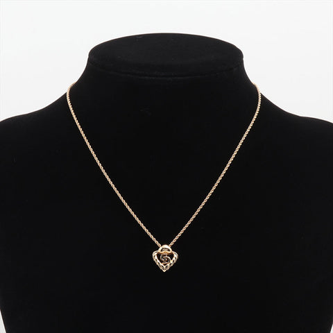 クリスチャンディオール Christian Dior ハート ロゴ ネックレス ゴールド WS15822