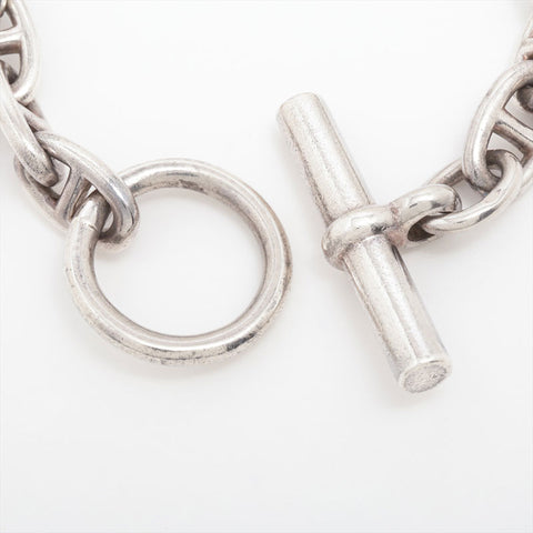 HERMES Bracelet Chaine d'Ancre PM 17 cadres Argent WS15825