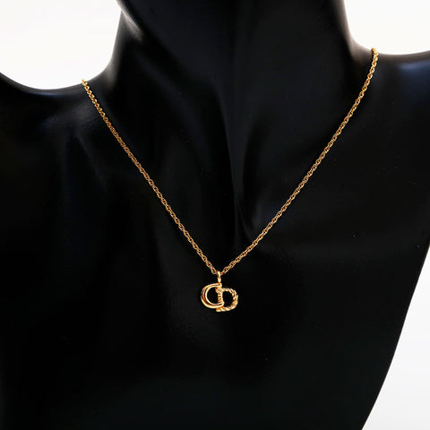 Christian Dior CD logo Necklace gold WS15843