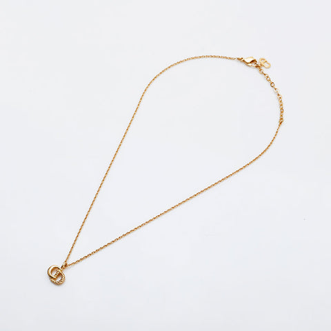 Christian Dior CD logo Necklace gold WS15843