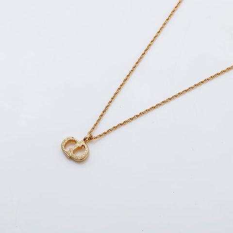 Christian Dior CD logo Necklace gold WS15843