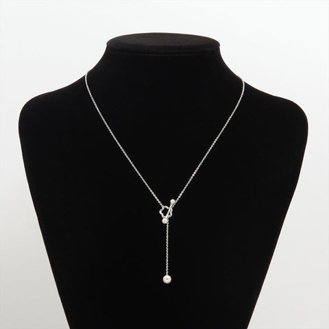 MIKIMOTO Pearl 0.1"-0.3" 3.3g Necklace Silver WS15850