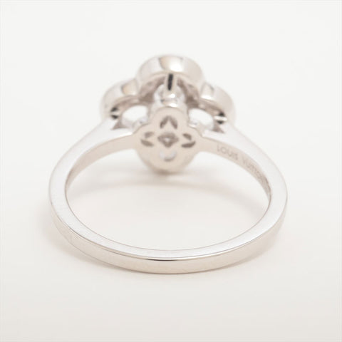 LOUIS VUITTON 750 WG Diamond Size 8 Blossom Berg Ardanto Diamond Diameter around 0.1" 48 Ring Silver WS15858