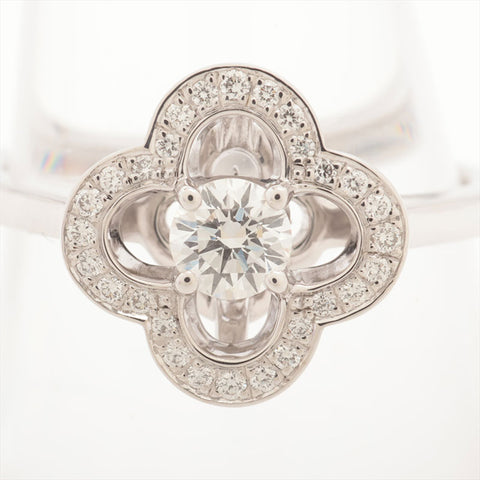 LOUIS VUITTON 750 WG Diamond Size 8 Blossom Berg Ardanto Diamond Diameter around 0.1" 48 Ring Silver WS15858