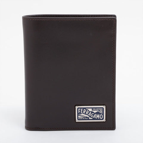 Salvatore Ferragamo leather compact Bifold Wallet Brown WS15870