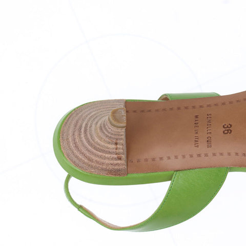 エルメス HERMES オラン レザー ヒール オアジス Size:36 パンプス ライトグリーン WS15876
