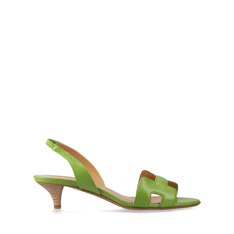 エルメス HERMES オラン レザー ヒール オアジス Size:36 パンプス ライトグリーン WS15876