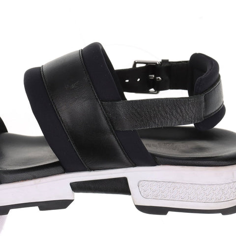エルメス HERMES レザー オデッセイ Size:39 スポーツ サンダル ブラック WS15878