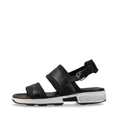 エルメス HERMES レザー オデッセイ Size:39 スポーツ サンダル ブラック WS15878