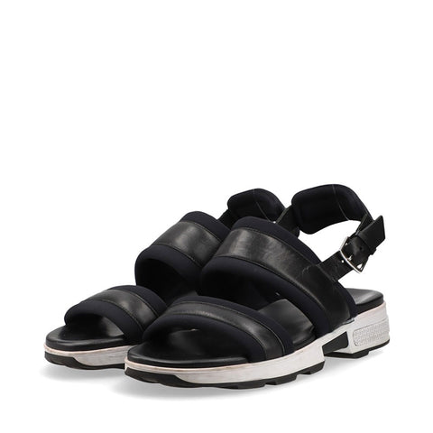 エルメス HERMES レザー オデッセイ Size:39 スポーツ サンダル ブラック WS15878