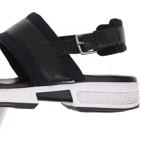 エルメス HERMES レザー オデッセイ Size:39 スポーツ サンダル ブラック WS15878