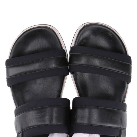 エルメス HERMES レザー オデッセイ Size:39 スポーツ サンダル ブラック WS15878