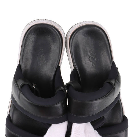 エルメス HERMES レザー オデッセイ Size:39 スポーツ サンダル ブラック WS15878