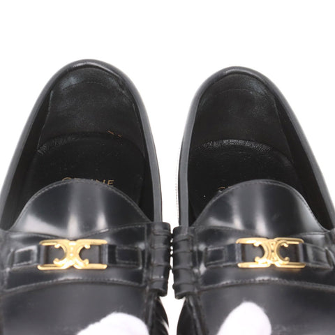 セリーヌ CELINE トリオンフ レザー Size:35 ローファー ブラック WS15880