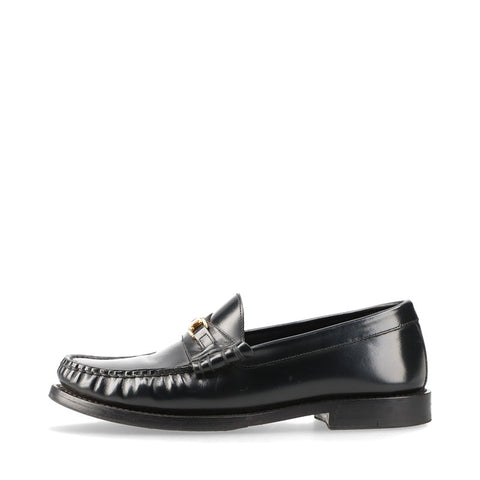 セリーヌ CELINE トリオンフ レザー Size:35 ローファー ブラック WS15880